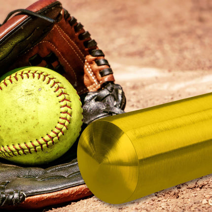 Baseball bat in golden aluminum