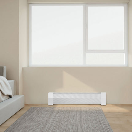 Baseboard Heater Cover Replacement, 3 ft Steel, White