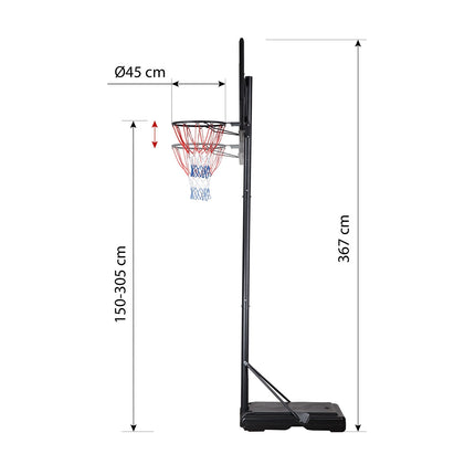 Basketball Hoop, Adjustable Height, Indoor/Outdoor