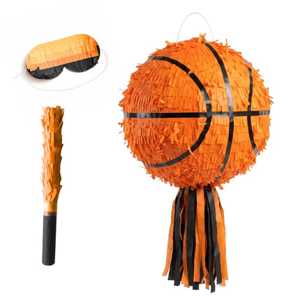 Basketball Piñata Set with Stick & Mask, 25 cm