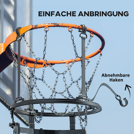 Basketball rebound system, 360° rotating return, indoor/outdoor