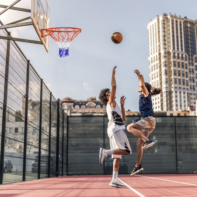 Vervangende basketbalring 46 cm, net met 12 lussen, voor binnen en buiten