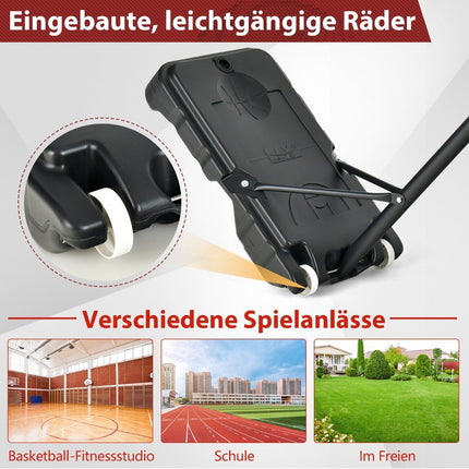 Basketball hoop for children. Weatherproof hoop stand with adjustable height from 90-210 cm