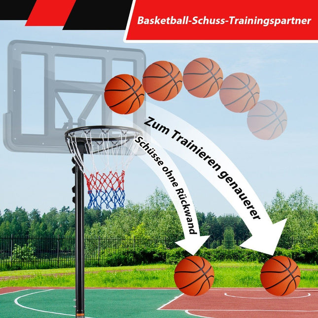 Basketball hoop outdoor portable basketball stand 260-305cm height adjustable black