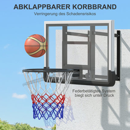 Basketball hoop & backboard for indoor/outdoor use, Ø45 cm