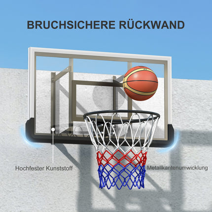 Basketball hoop & backboard for indoor/outdoor use, Ø45 cm