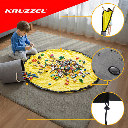Basket for toys/blocks with mat Kruzzel 19556