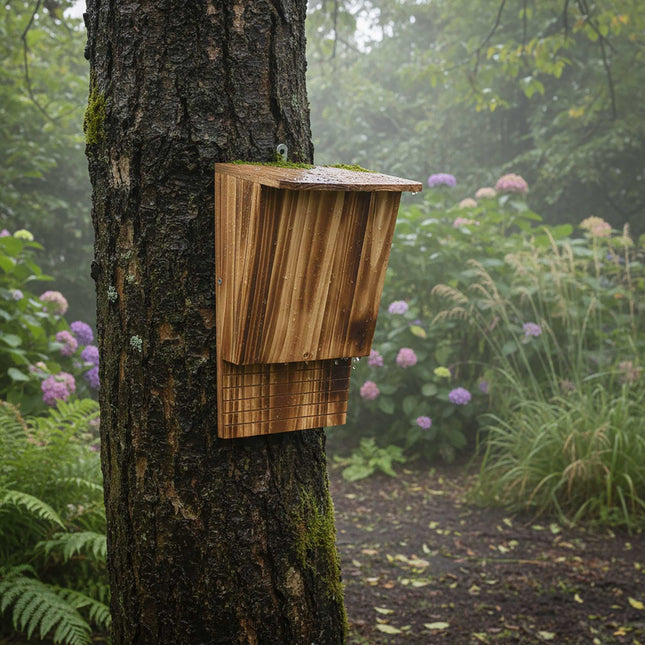 Bat Box Set, Flamed Fir Wood, 2 Pieces