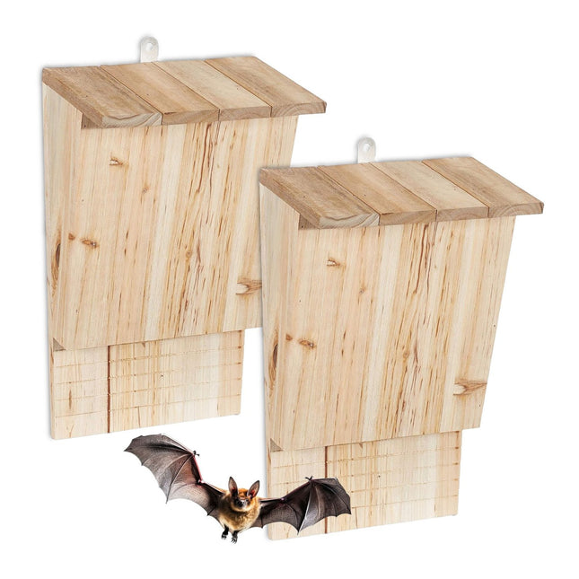 Bat Boxes, Wooden, 2-Pack, Nature Conservation