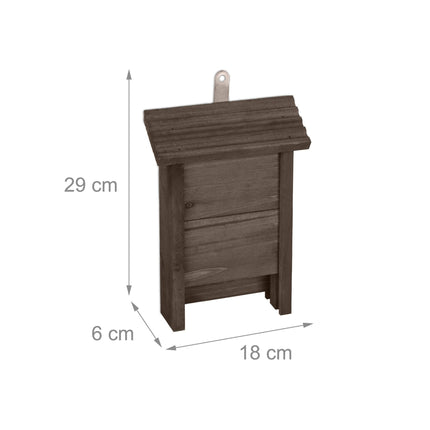 Bat box in brown wood