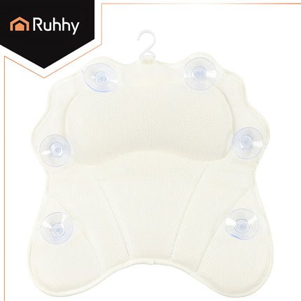Bath Pillow with Suction Cups – Quick-Dry, Ergonomic