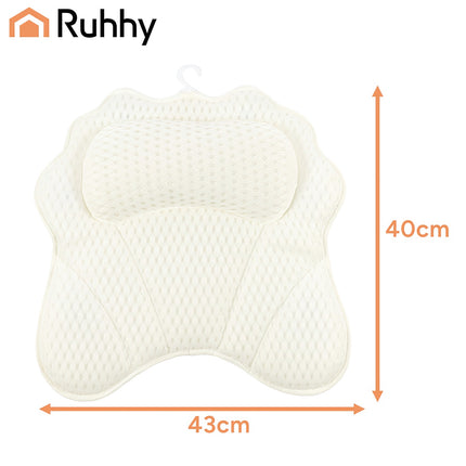 Bath Pillow with Suction Cups – Quick-Dry, Ergonomic