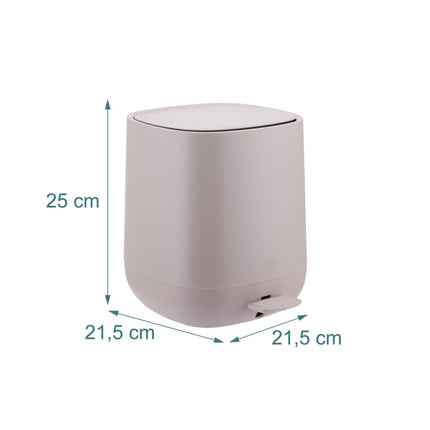 Bathroom Bin, 5L Soft-Close, Foot Pedal