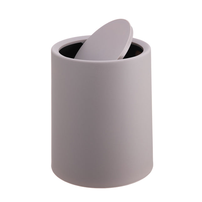 Kosz łazienkowy z pokrywą uchylną, 6 l, plastikowy