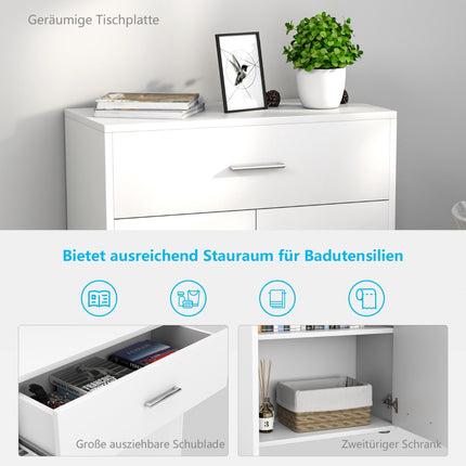 Bathroom Cabinet With Door And Drawer, 60x29x82 cm