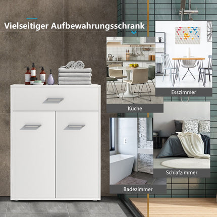 Bathroom Cabinet With Door And Drawer, 60x29x82 cm