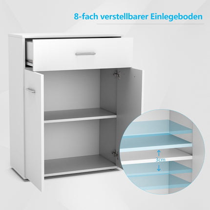 Bathroom Cabinet With Door And Drawer, 60x29x82 cm