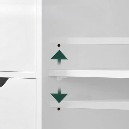 Bathroom Cabinet with 3 Drawers and Adjustable Shelves