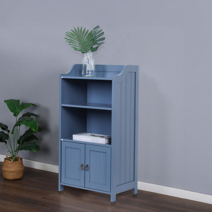 Bathroom Cabinet with 3 Open Shelves & 2 Doors