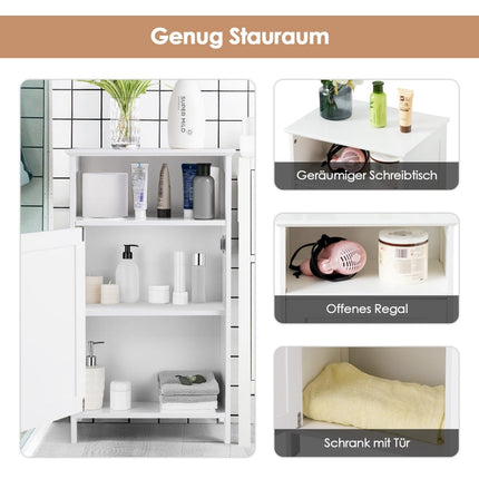 Bathroom Cabinet with Adjustable Shelf, 40x30x70 cm, White