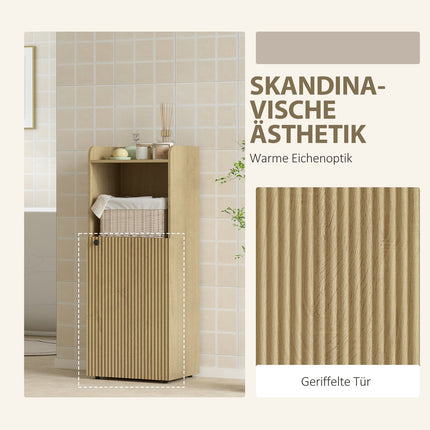 Bathroom Cabinet with Adjustable Shelf, Yellow Oak, 40x31x104 cm