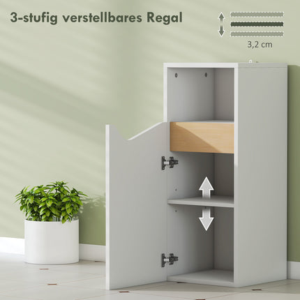 Bathroom Cabinet with Adjustable Shelves, 30x30x71.5 cm, White
