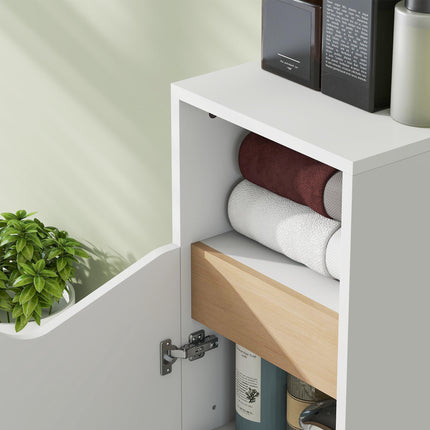 Bathroom Cabinet with Adjustable Shelves, 30x30x71.5 cm, White