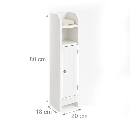 Bathroom Cabinet with Door – Narrow, Adjustable Shelves