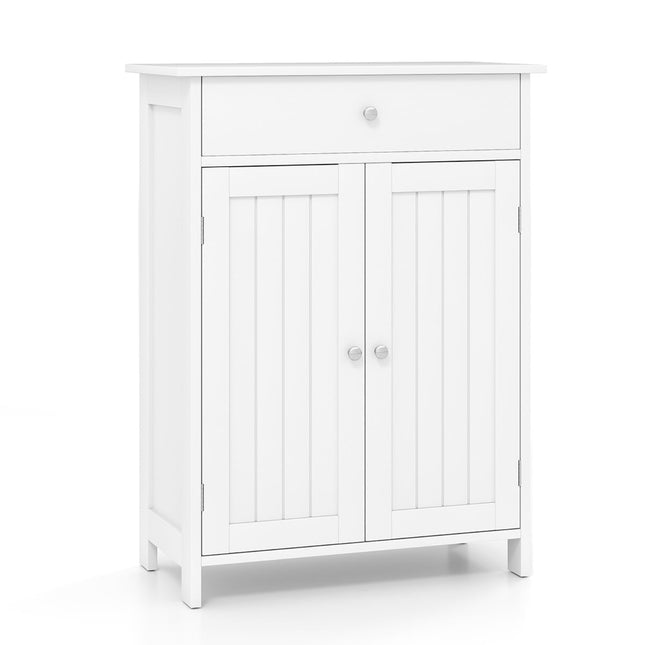 Bathroom Cabinet with Drawer, 2 Doors, Adjustable Shelf