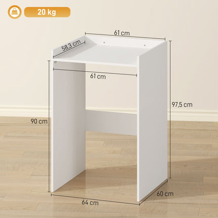 Bathroom Cabinet with Open Shelf, White, 64 x 60 x 97.5 cm