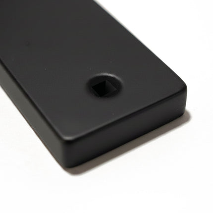 Bathroom Door Handle Set, Matt Black, Long Plate