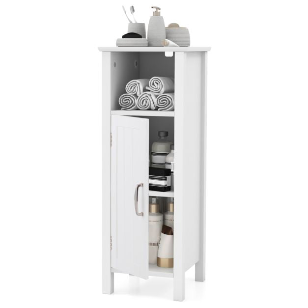Bathroom Floor Storage Cabinet, Single Door, Adjustable Shelf