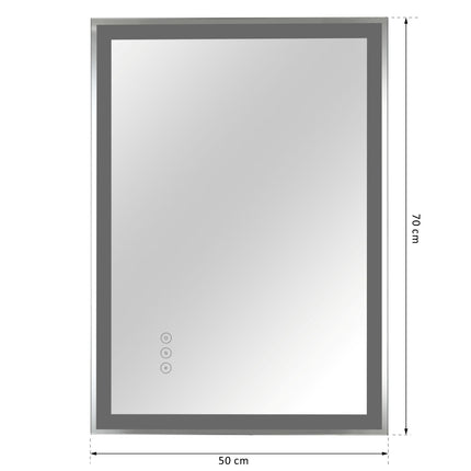 LED bathroom mirror - anti-fog, touch switch, 3 colors