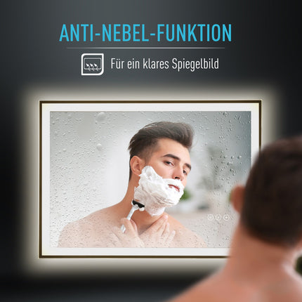 LED bathroom mirror - anti-fog, touch switch, 3 colors