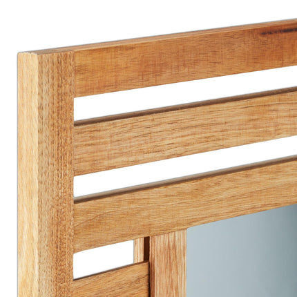 Bathroom Mirror with Shelf – Natural Walnut Wood