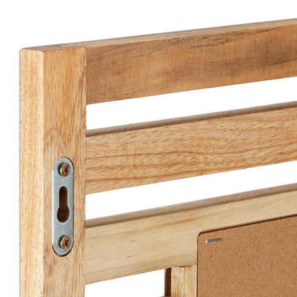 Bathroom Mirror with Shelf – Natural Walnut Wood