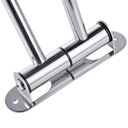 Bathroom Set: Towel Rail & Toilet Brush, Silver