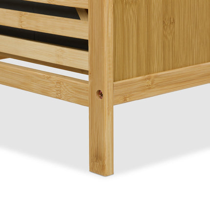 Bathroom Shelf with Laundry Basket and Fabric Drawer