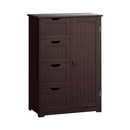 Bathroom Storage Cabinet – 4 Drawers, Door, MDF