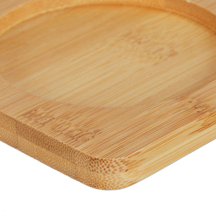 Bathroom Storage Set with Bamboo Lids and Tray