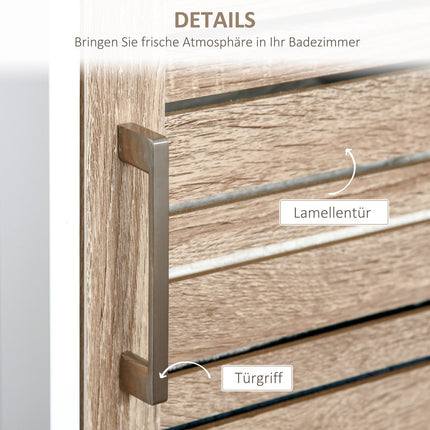 Tall white bathroom cabinet - freestanding, adjustable shelves