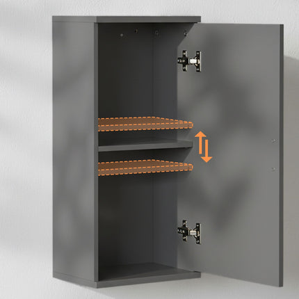 Bathroom Wall Cabinet, Adjustable Shelves, Space-Saving
