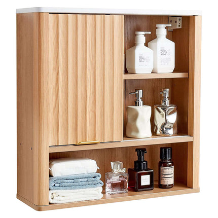 Bathroom Wall Cabinet With Door, Adjustable Shelf, Over-Toilet
