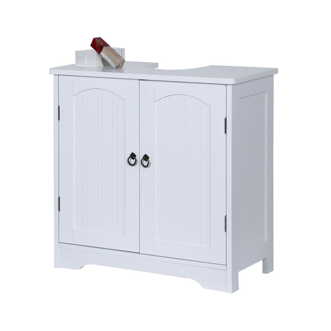 Bathroom Washbasin Cabinet with Shelf and Siphon Cut-Out