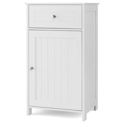 Bathroom cabinet narrow with drawer & door 43 x 34 x 77 cm white