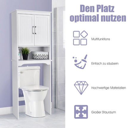 Bathroom cabinet washing machine cabinet with adjustable shelf 63 x 23 x 168 cm
