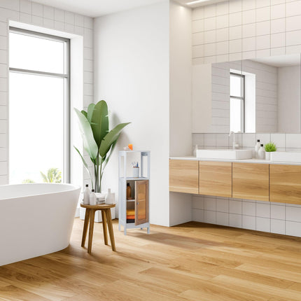 Bathroom cabinet with 3 compartments