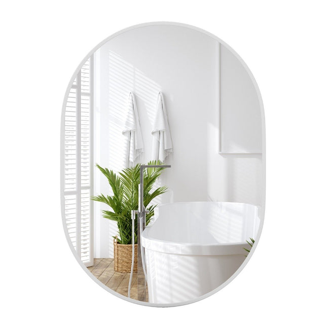 Bathroom mirror 70 x 50 cm large cosmetic mirror with shatterproof film black