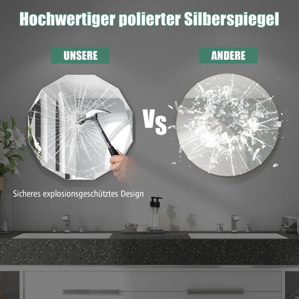 Bathroom mirror hanging mirror explosion-proof wall mirror bathroom mirror for bathroom round 76 x 76 x 5 cm