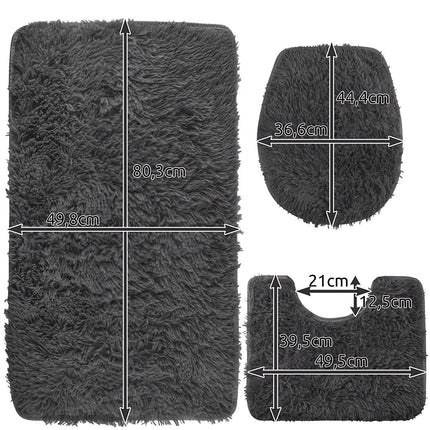 Bathroom rug - set - gray Ruhhy 24353